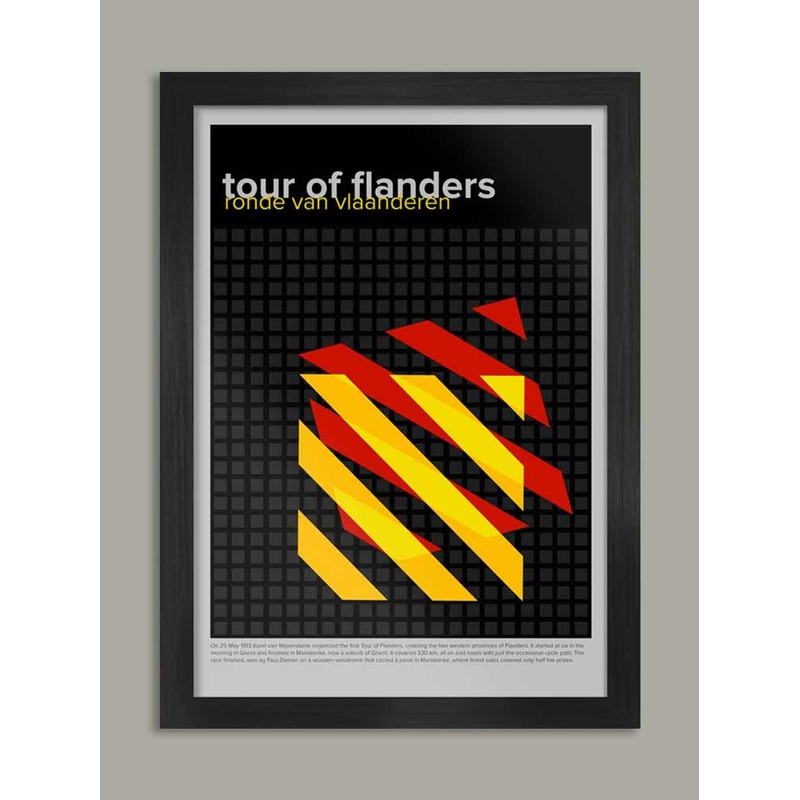 Tour of Flanders Cycling Poster Print – Geometric Design