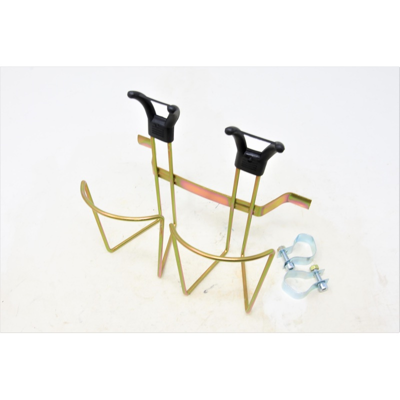 CLASSIC VINTAGE STYLE RACING BIKE HANDLEBAR MOUNT DOUBLE BOTTLE CAGE EROICA NEW