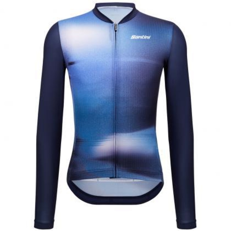 Santini Ombra Eco Sleek Men’s Cycling Jersey (Blue)