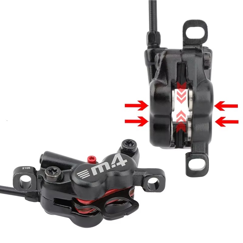 M4 Four Piston 800mm 1400mm Oil Brake Oil Disc Mountain Bike Hydraulic Disc Brake