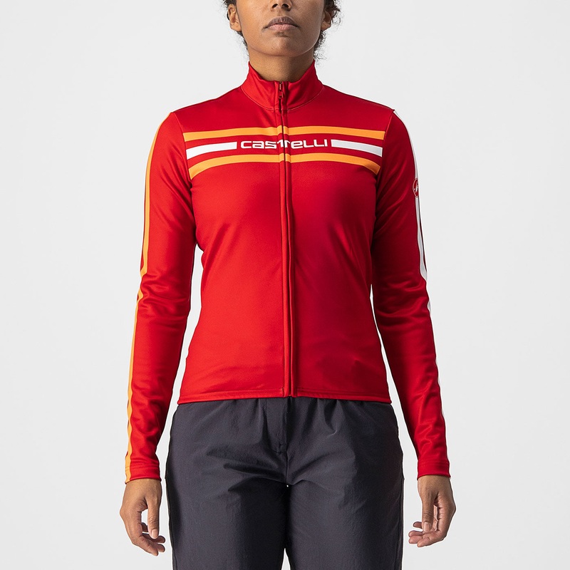 Maglia maniche lunghe donna Castelli Unlimited Thermal – Rosso