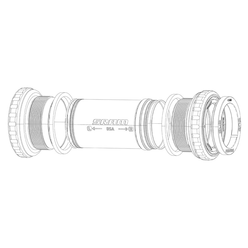 SRAM SPARE – BOTTOM BRACKET DUB SPACER KIT MTB/ROAD V3 (INCLUDING 2.0, 4.5, 5, 6.0, 6.5, 7.5, 8.5, 9.0, 10.5 & 2 PIECES OF 2.5, 3.0, 5.5MM) & 2 STANDARD BSA 68 AL SPACERS