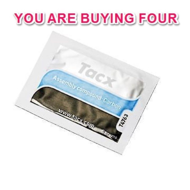 4 SACHETS OF TACX T4763 BIKE CARBON FIBRE ASSEMBLY COMPOUND EACH 5 grams