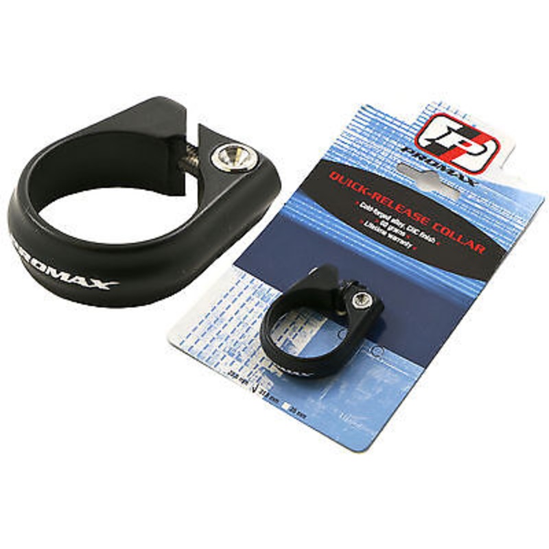 31.8mm SEAT COLLAR CLAMP PROMAX QUALITY CNC MACHINED COLD FORGED BLACK 65% OFF