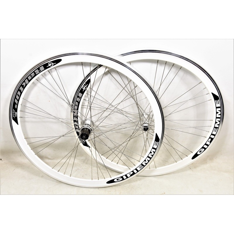 700c Gipiemme Raktor 42mm Deep Wall Rim Bike Wheels Shimano Cassette Hub White