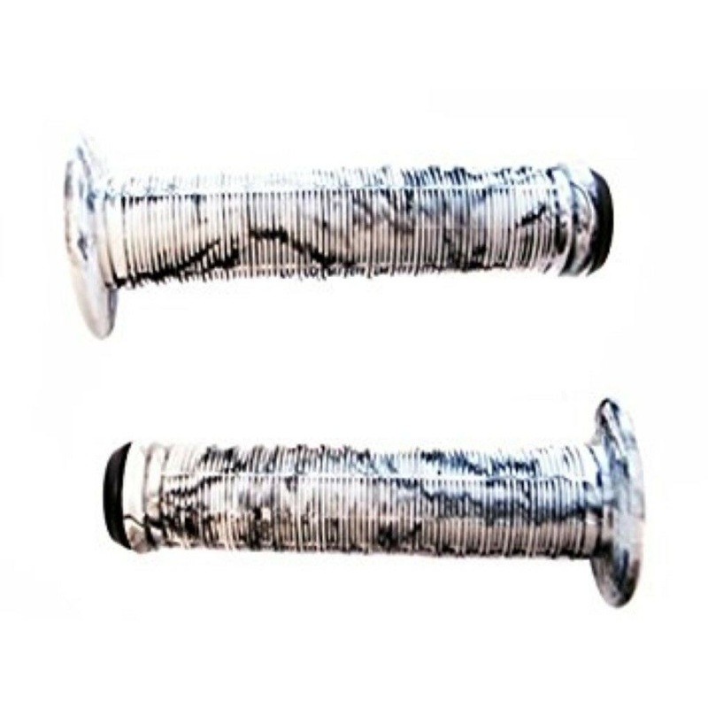 DIAMONDBACK BMX MUSHROOM TEAM GRIPS LARGE FLANGE WHITE BLACK 2 TONE DBXG100 PAIR
