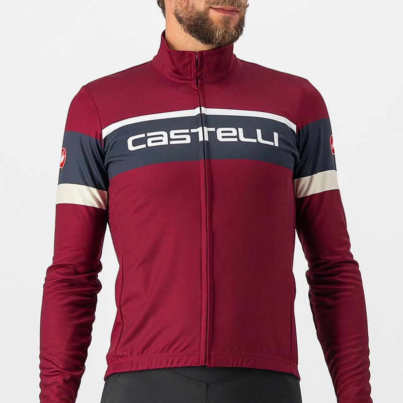 Maglia maniche lunghe Castelli Passista – Bordeaux