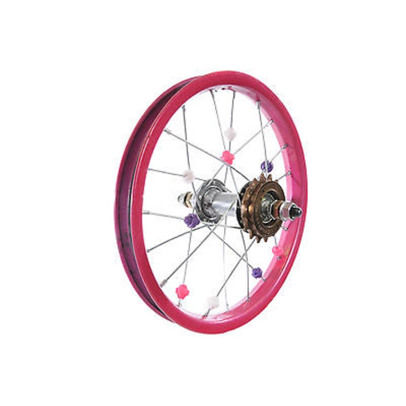 14BIKE PINK REAR WHEEL FOR RALEIGH MOLLY 14 & OTHER 14 KIDS BIKES