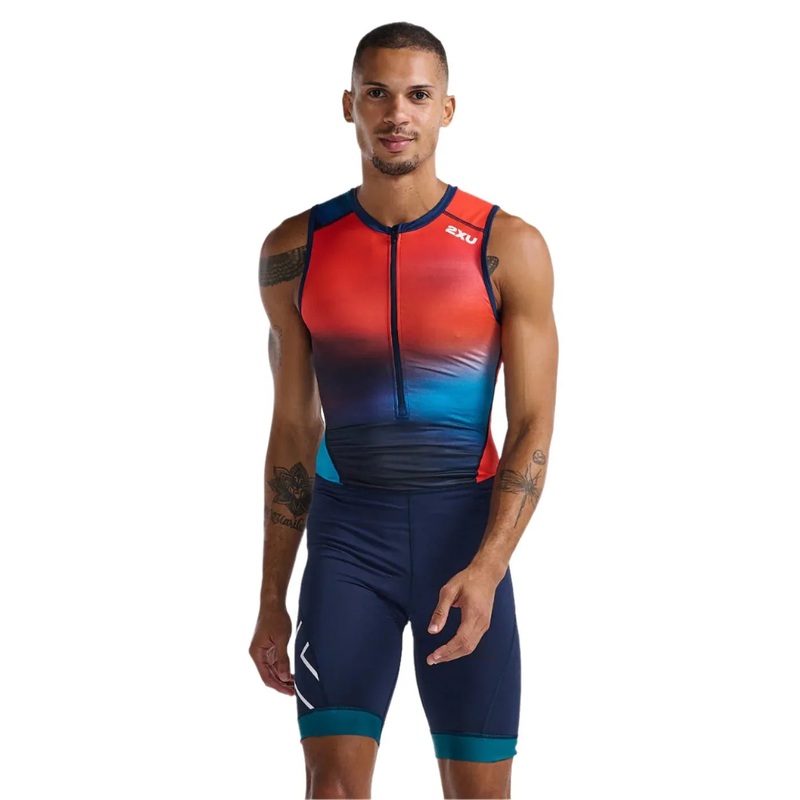 2XU MT6437D Core Men’s Triathlon Suit (Poppy/Midnight)
