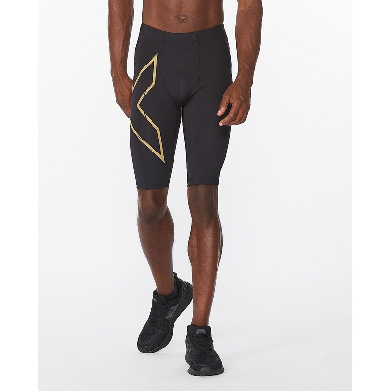 2XU MA5331B Light Speed Men’s Compression Shorts (Black/Gold Reflective)