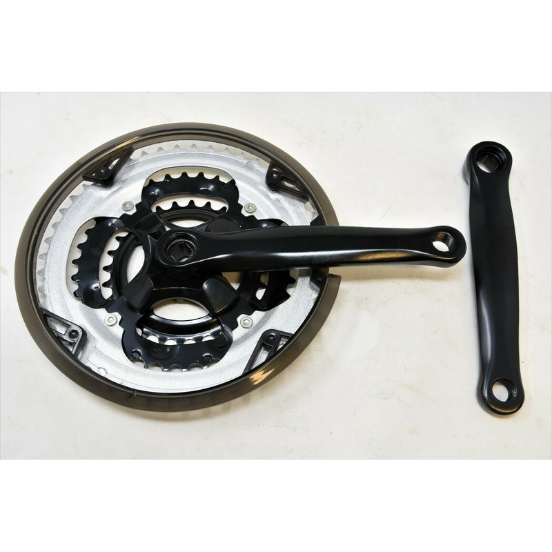 28/38/48 TRIPLE MTB STEEL CHAINWHEEL SET CRANK 170mm SHIMANO COMPATIBLE BLACK