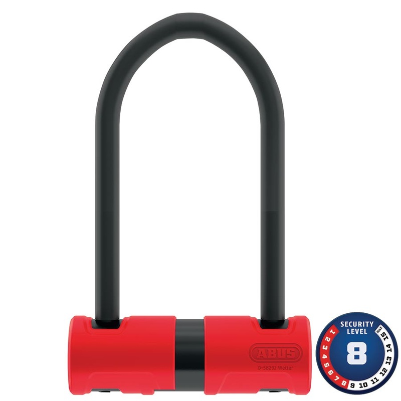 Abus 440A Alarm U-Lock – 4.2 x 6.3 Keyed Black/Red Includes bracket