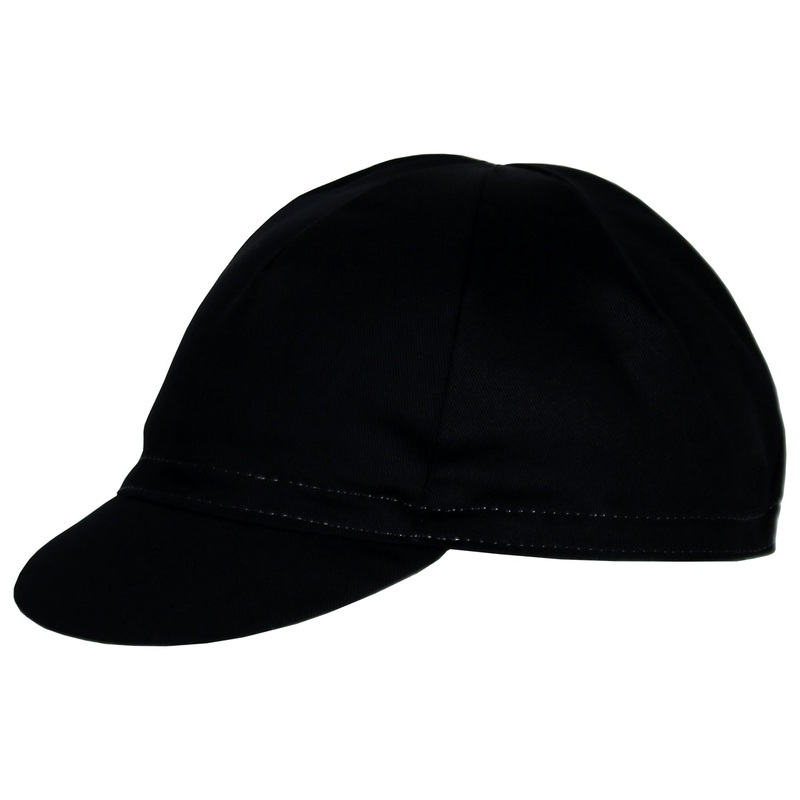 Black Cycling Cap – plain (no logo)