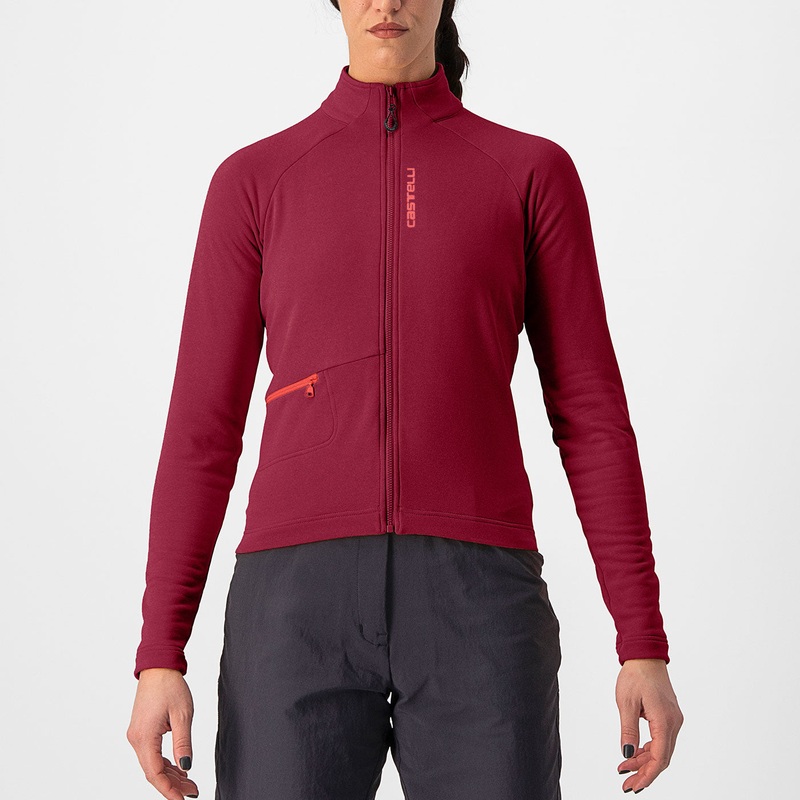 Maglia maniche lunghe donna Castelli Unlimited Trail – Bordeaux