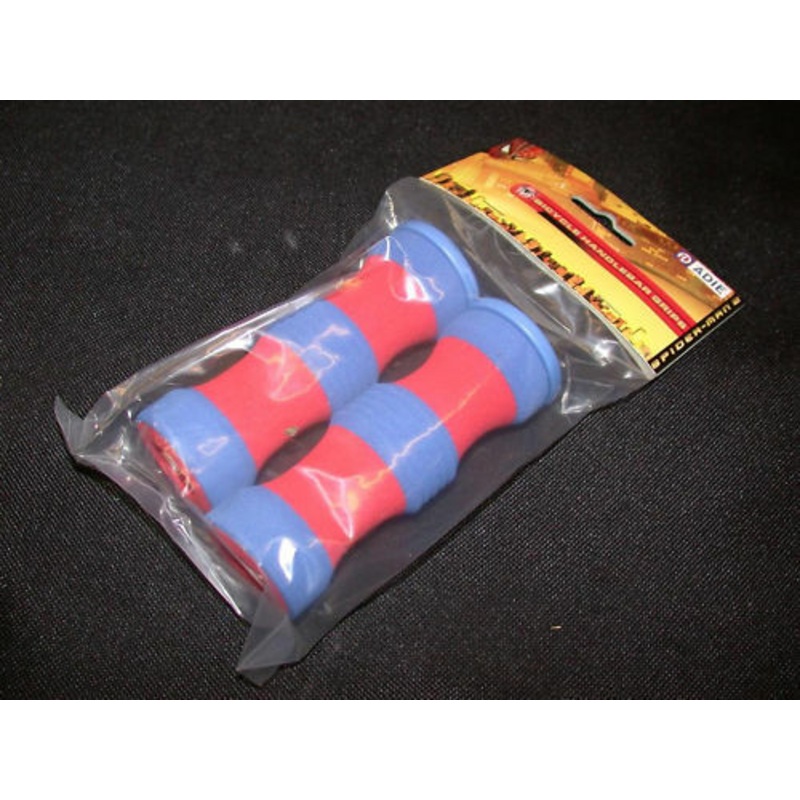WHOLESALE JOB LOT 20 PAIRS KIDDIES BIKE HANDLEBAR GRIPS SOFT COMFY FOAM RED/BLUE