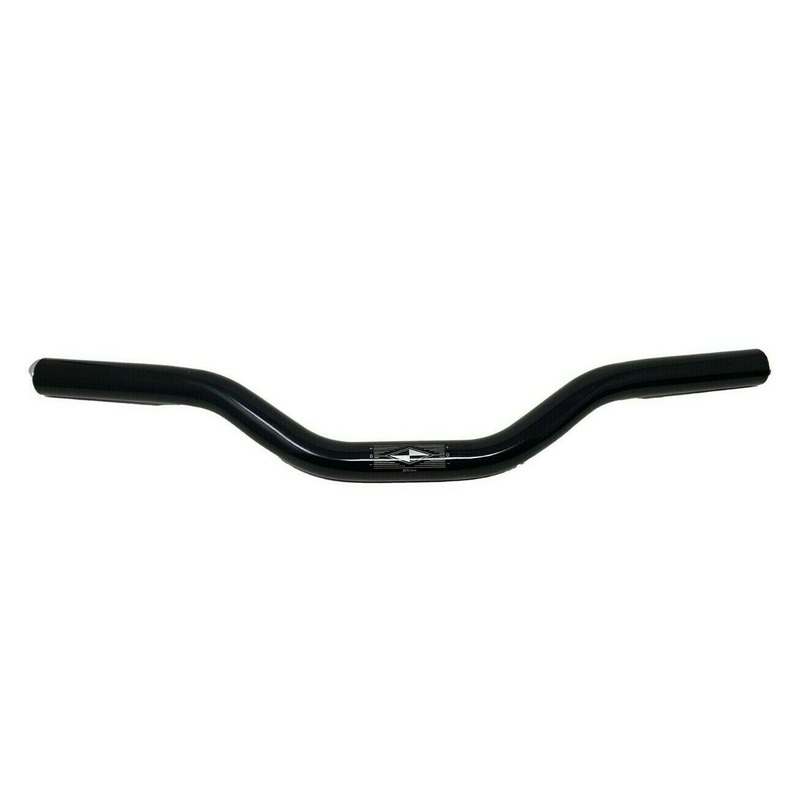 Fixie / Kids Bike 500mm Narrow Alloy Handle Bars 25.4mm Gloss Black 40mm Rise