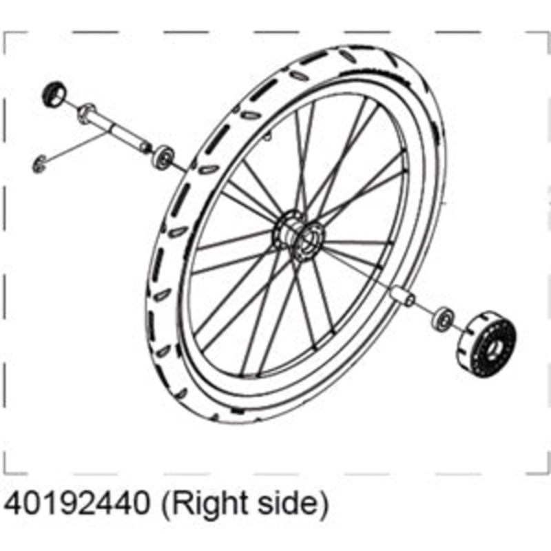 Thule Right Hand Wheel Assembly for Cross and Lite 17-X