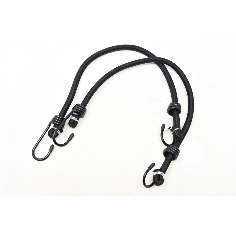 Two (2) Long 18 Bungee Elastic Pannier Luggage Strap Tie Down Bungy Cords