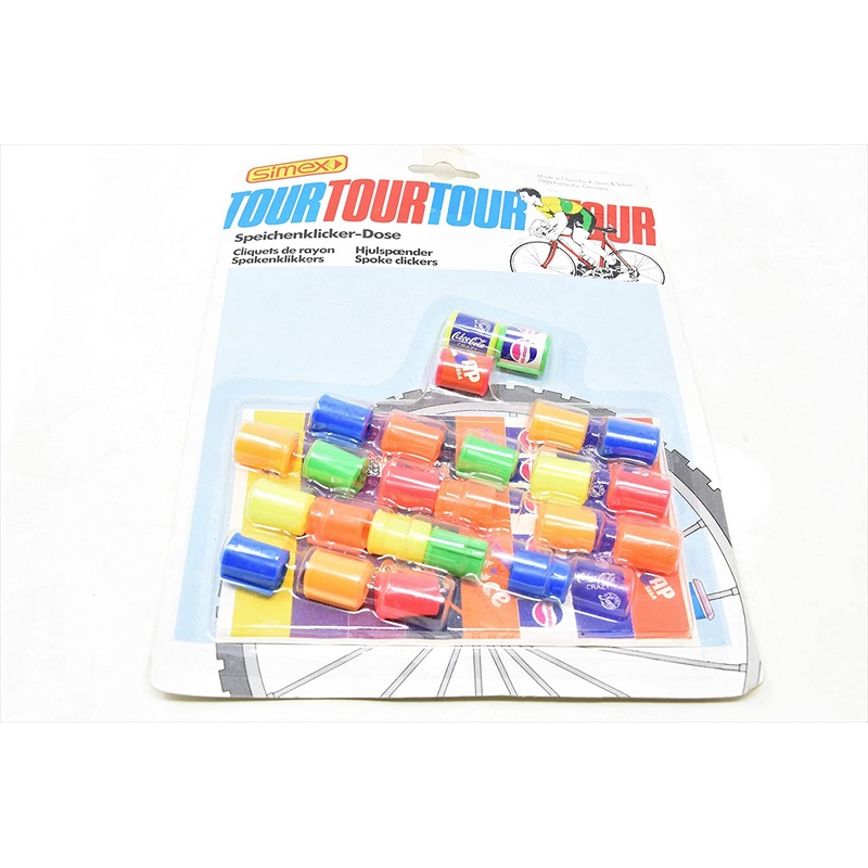 Original 80s Made Multicolour Spokey Dokeys Spoke Clickers Fun Retro Look