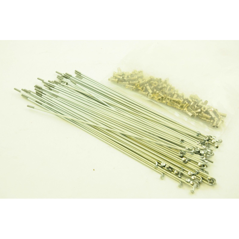 40 X 254MM 13 GAUGE SPOKES & NIPPLES 2.3MM DIAMETER EBIKE MOTOR WHEEL/HEAVY USE