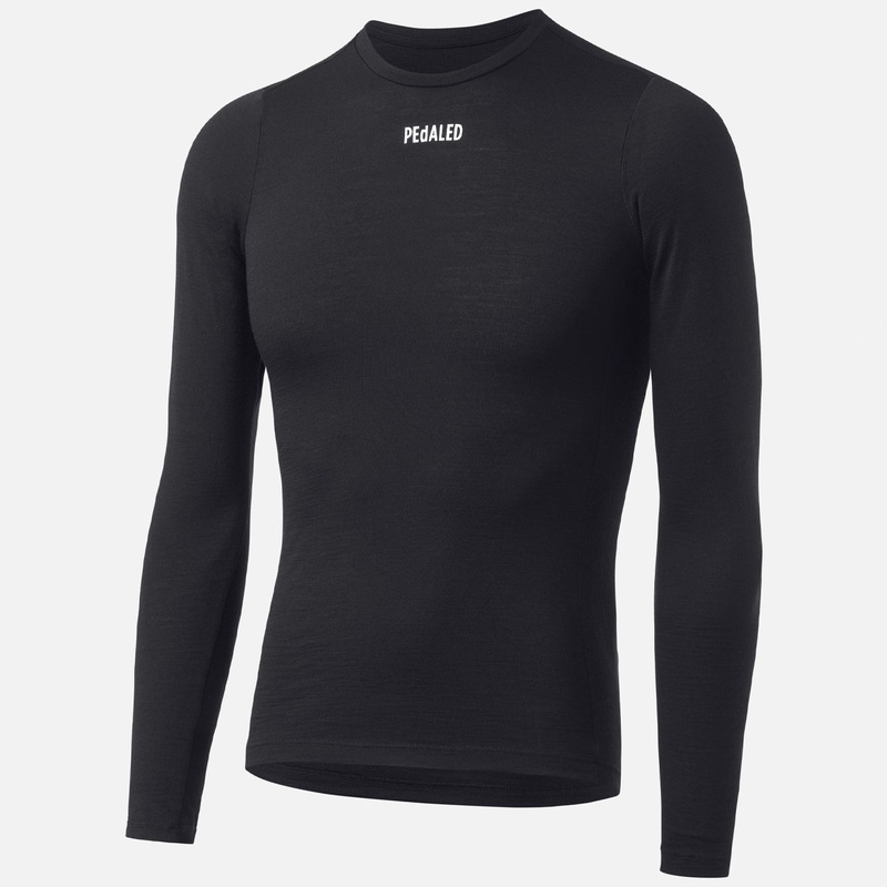 Maglia intima manica lunga Pedaled Essential Merino – Nero