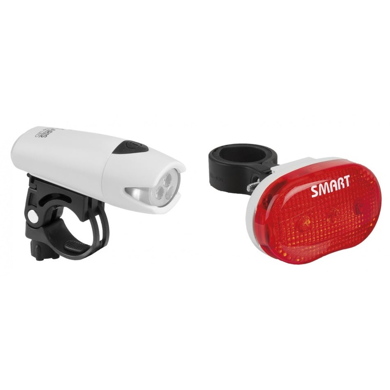 Pair Quality Bike Lights From Top Brand Smart Front & Rear 3 Led Bright Light Set