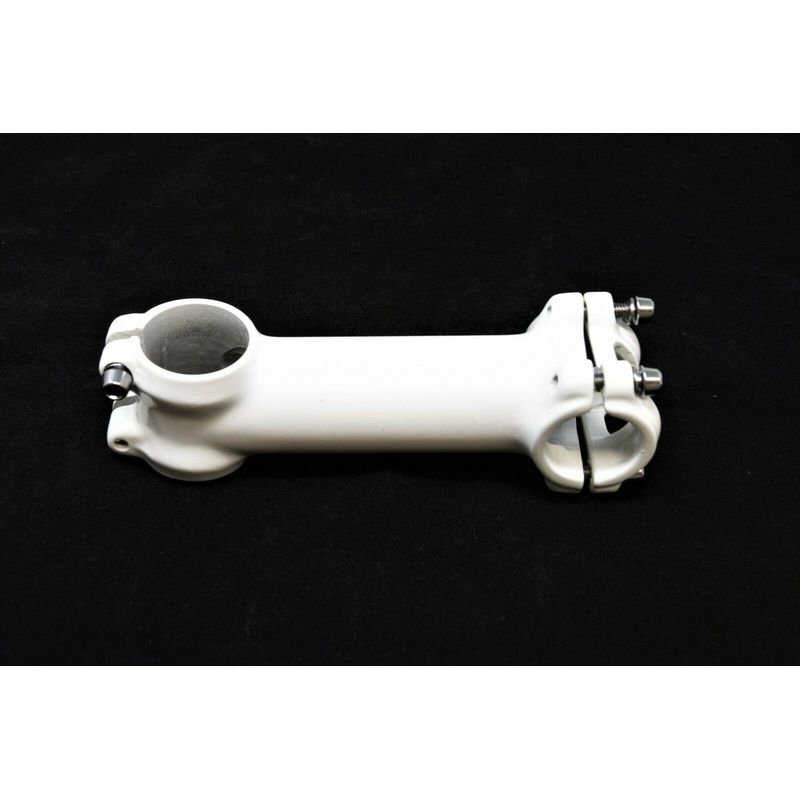 WHITE LIGHT ALLOY 1 1/8 A HEAD STEM MTB ROAD BIKE 110MM REACH 25.4MM H/BAR +/-7