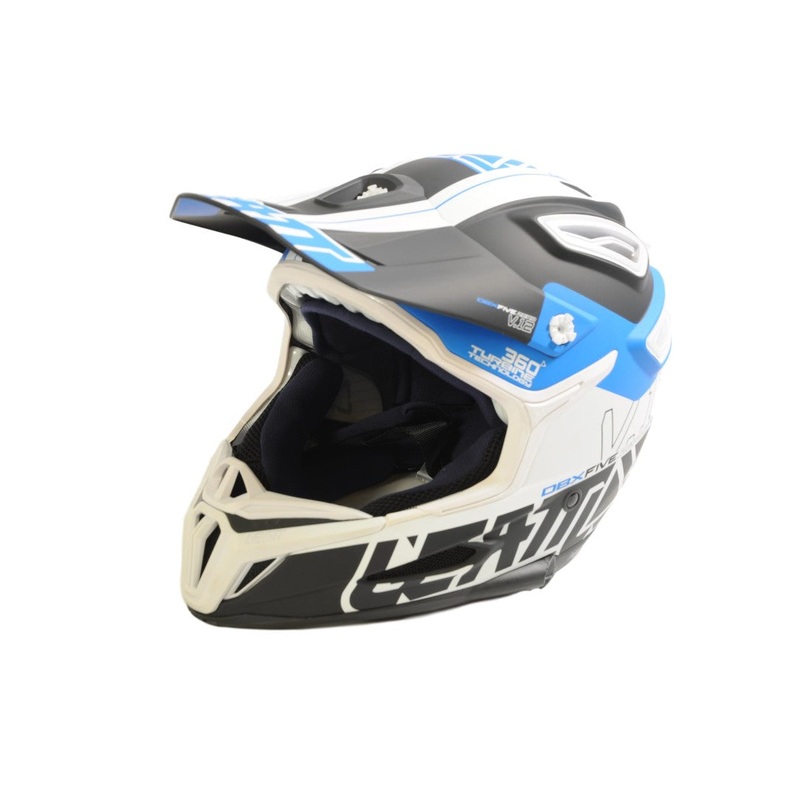 Leatt DBX 5.0 Full Face Enduro Helmet XL 61-62cm Black, Blue & White (RRP: 280