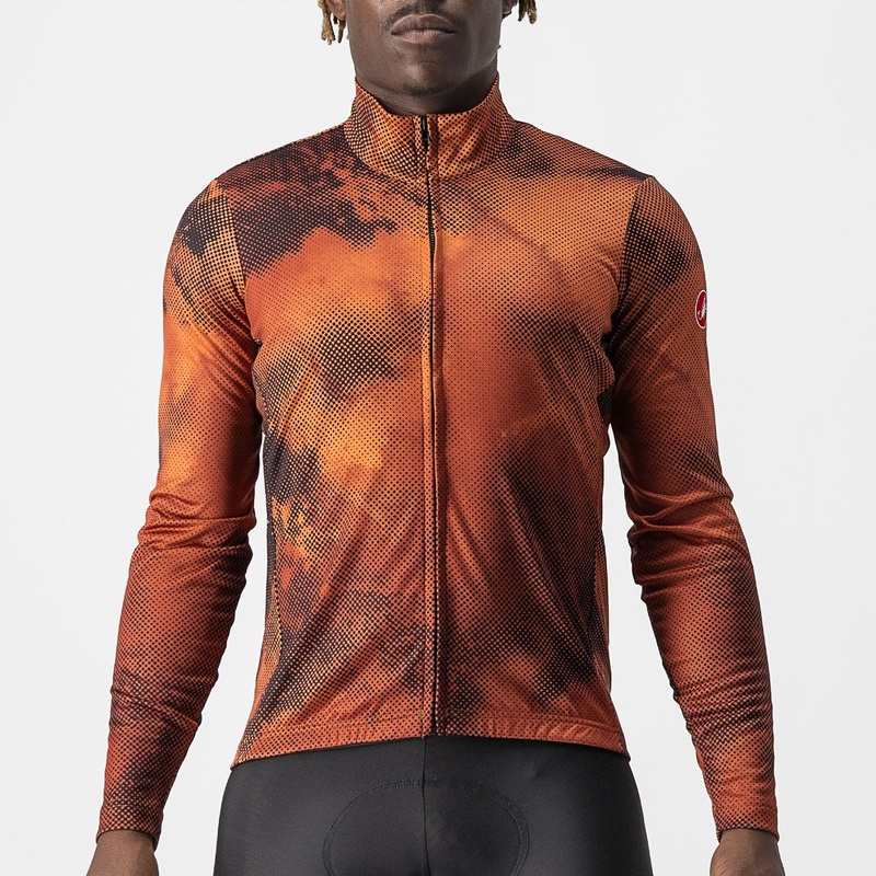 Maglia maniche lunghe Castelli Ventaglio – Arancio