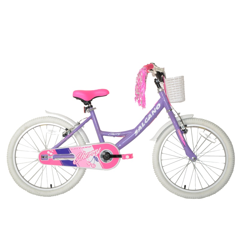 SALCANO CHERRY GIRLS KIDS 20 WHEEL BIKE LILAC / PURPLE WITH ACCESSORIES AGE 7+