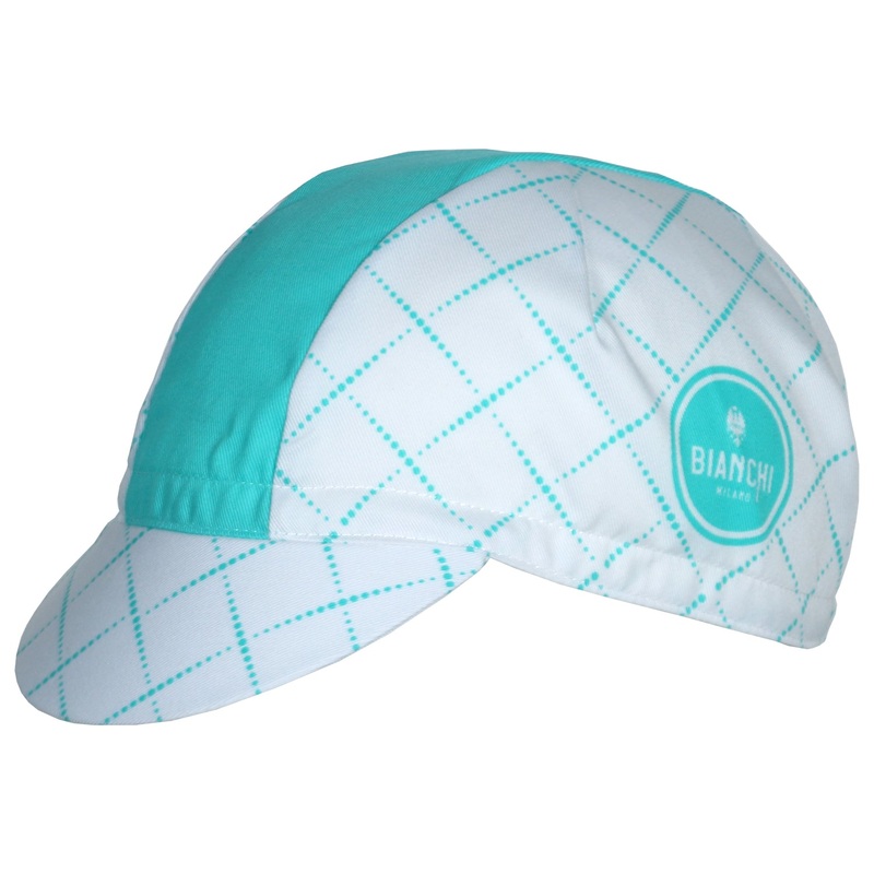 Bianchi Cycling Cap – White Check