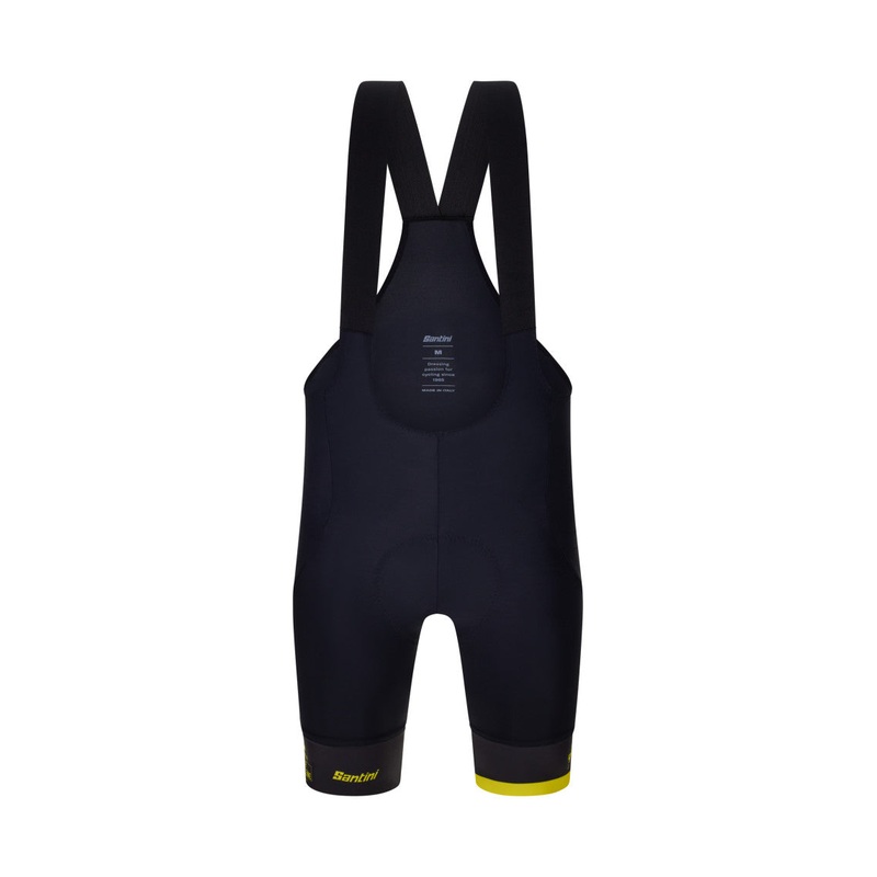 Santini MJ Col De La Madeleine Men’s Cycling Bibshorts (Black)