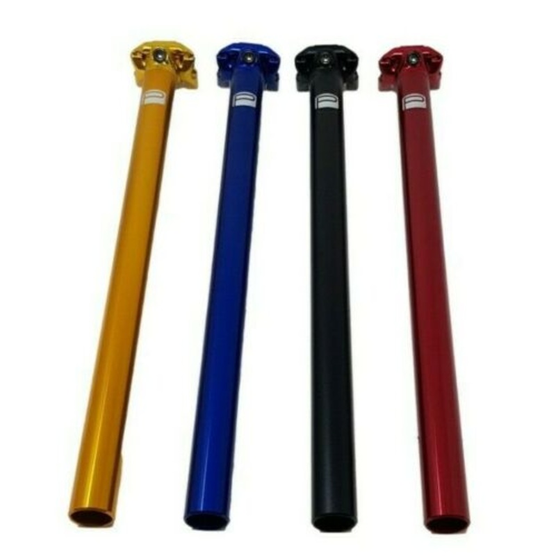 PROMAX SP-1 27.2MM X 400MM 2014 ALLOY TUBING SEAT POST GOLD, RED, BLACK & BLUE