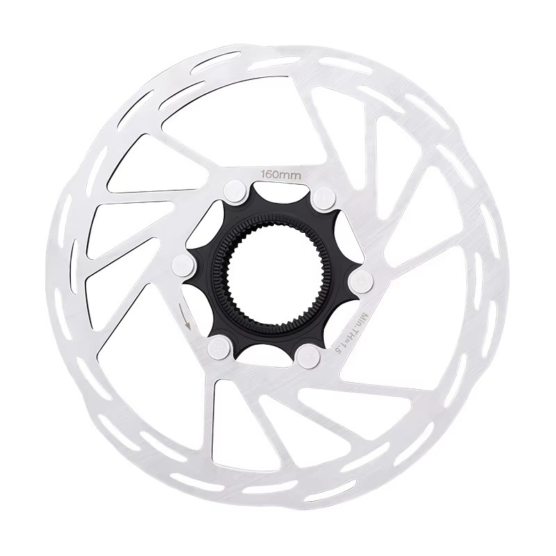 Iiipro Bicycle Center Lock Disc Brake Rotor 140mm/160mm/180mm/203mm Road Bike Disc Brake Rotor with Lock Ring