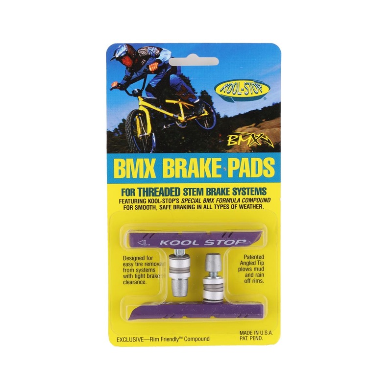 Kool Stop BMX Brake Pads (Purple) (Threaded) (1 Pair)