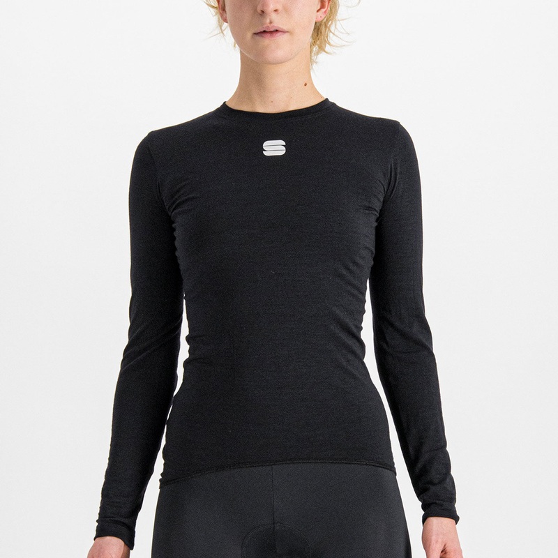 Maglia intima donna maniche lunghe Sportful Merino – Nero