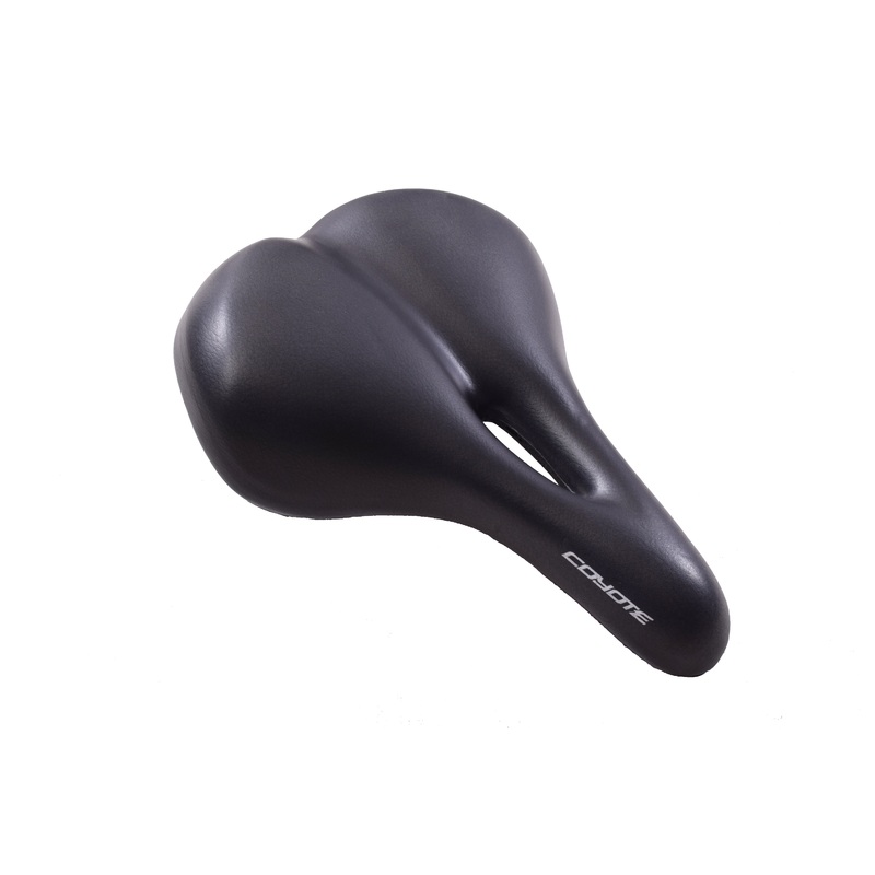 EXTRA COMFORT WIDE BIKE SEAT BICYCLE SADDLE WITH CUT OUT PRESSURE RELIEF PADDED BLK