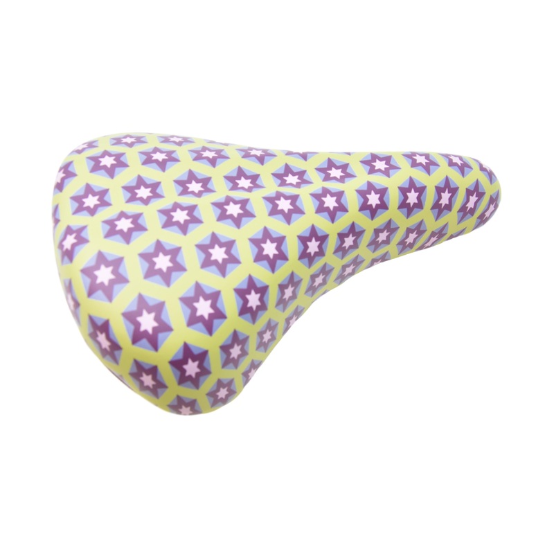 Raleigh Starz 20 & 24 Junior Bike Saddle Cycle Seat Very Smart Green With Pattern