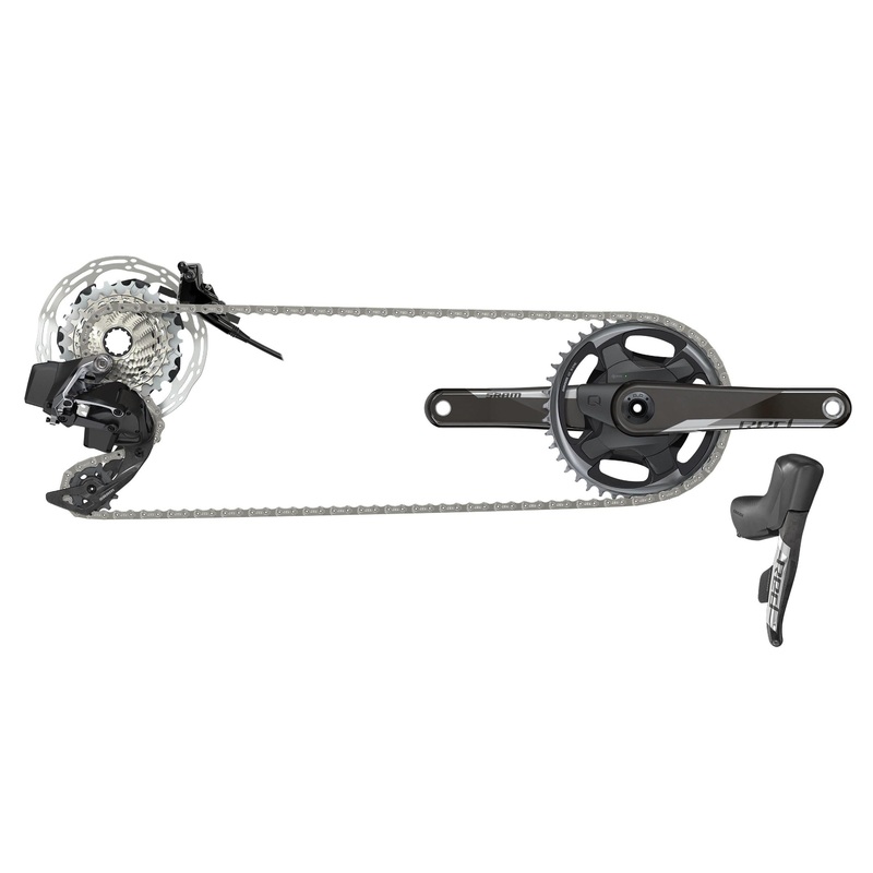 SRAM Red Etap AXS 1X D1 Electronic Hrd Groupset (Shift/Hyd 2-Piece Post Mount Disc Brake, Rearder 33T Max & Battery, 6Bolt 160 Rotors Clx-R, Charger/Cord, Guide)