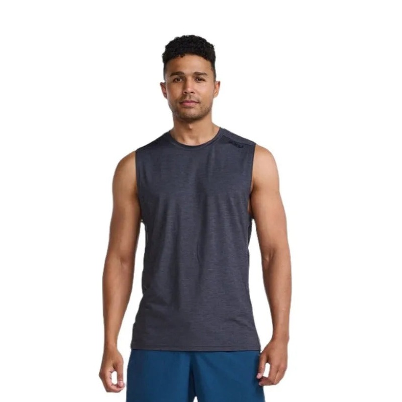 2XU MR7187A Motion Tank India Men’s Running T-Shirt (Ink/Black)