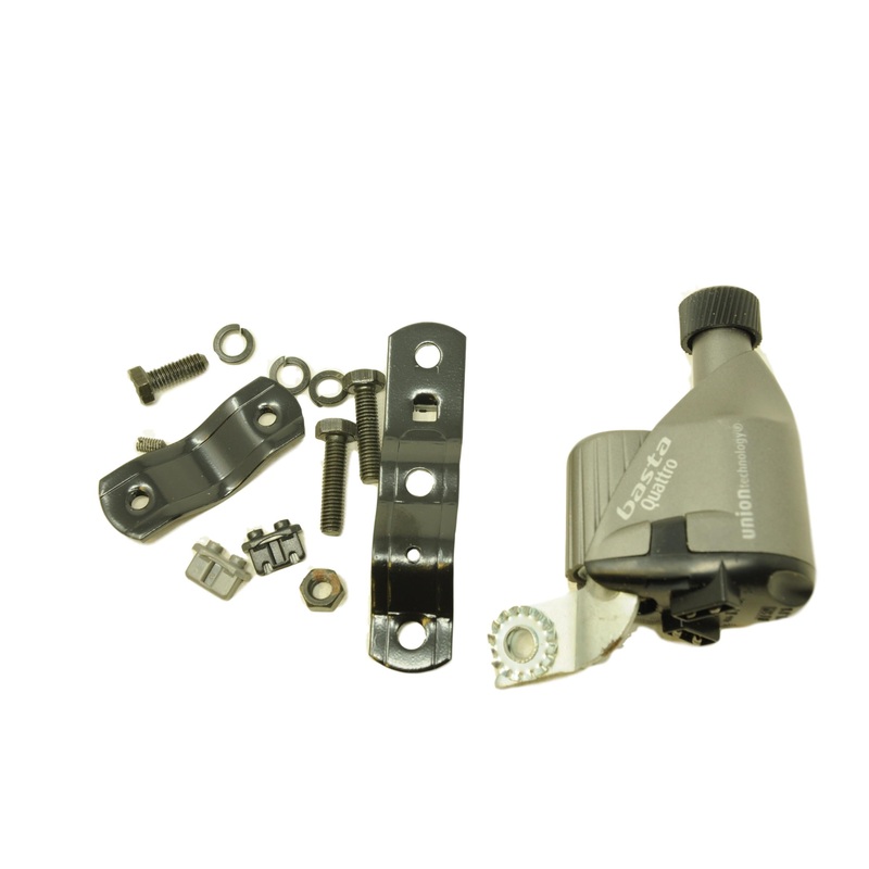Basta Quattro 6 volt 3 watt Dynamo Bottle With Rear Mounting Bracket Graphite Grey