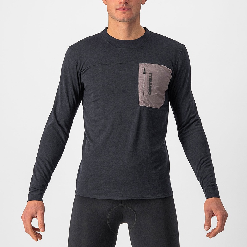 Maglia maniche lunghe Castelli Unlimited Merino – Nero