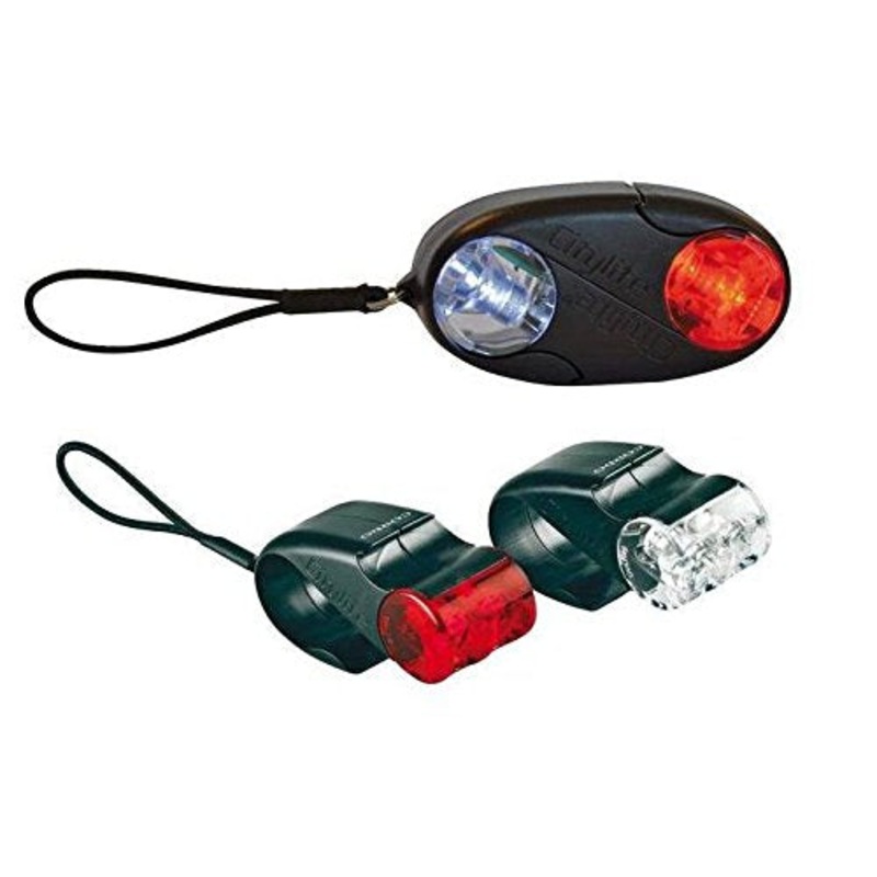 PAIR CORDO CITYLITE AUTOMATIC FRONT & REAR LED LIGHTS COMPACT EASY CLIP ON CLICK OFF
