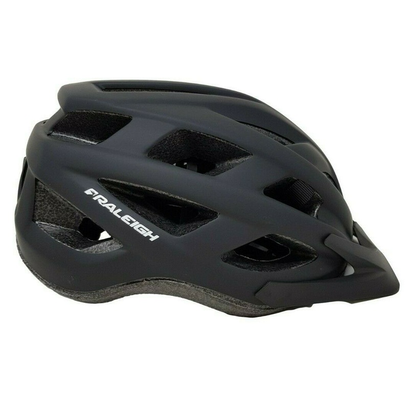 RALEIGH QUEST ADULT BIKE HELMET MTB ROAD COMMUTER CYCLING HELMET 58-62CM BLACK