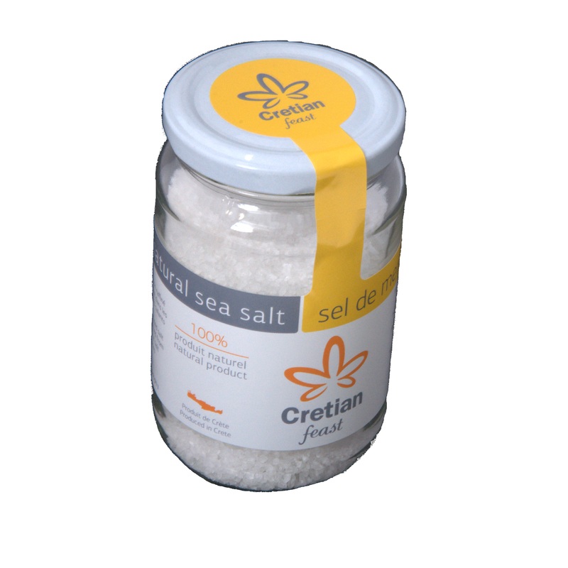 Wholesale Case 12 x 250gram Jars Cretian Feast, Natural Pure Sea Salt From Crete