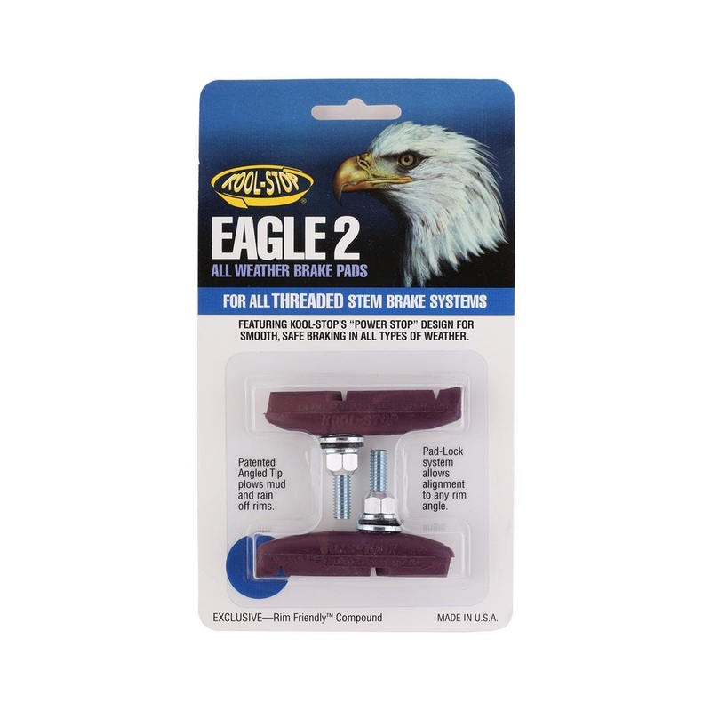 Kool Stop Eagle 2 Brake Pads (Purple) (1 Pair) (Threaded Post)