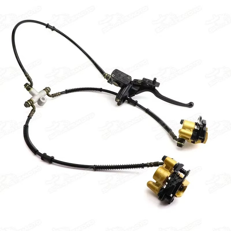 ATV Caliper System Dirt Bike Front Disc Brake Twin Disc Brake Pump Brake System for 50 125cc Motorcycle Parts