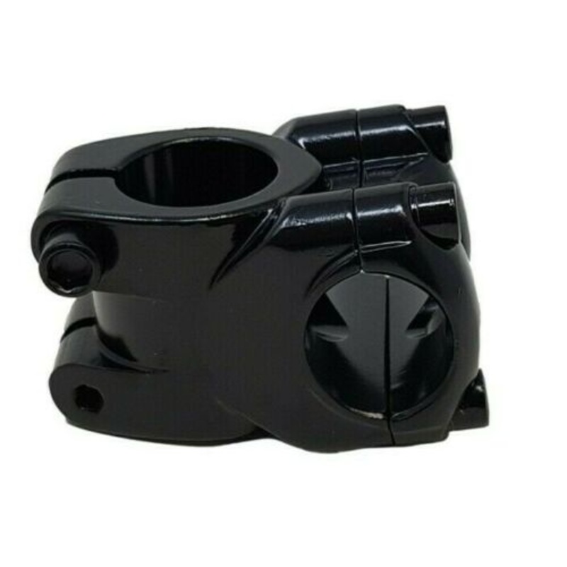 Short Reach Ahead Handlebar Stem 25.4mm, 30mm Reach, Stubby Stem Alloy Black