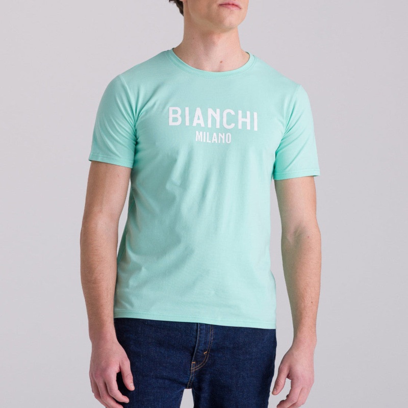 T-Shirt Bianchi Milano Fan – Celeste