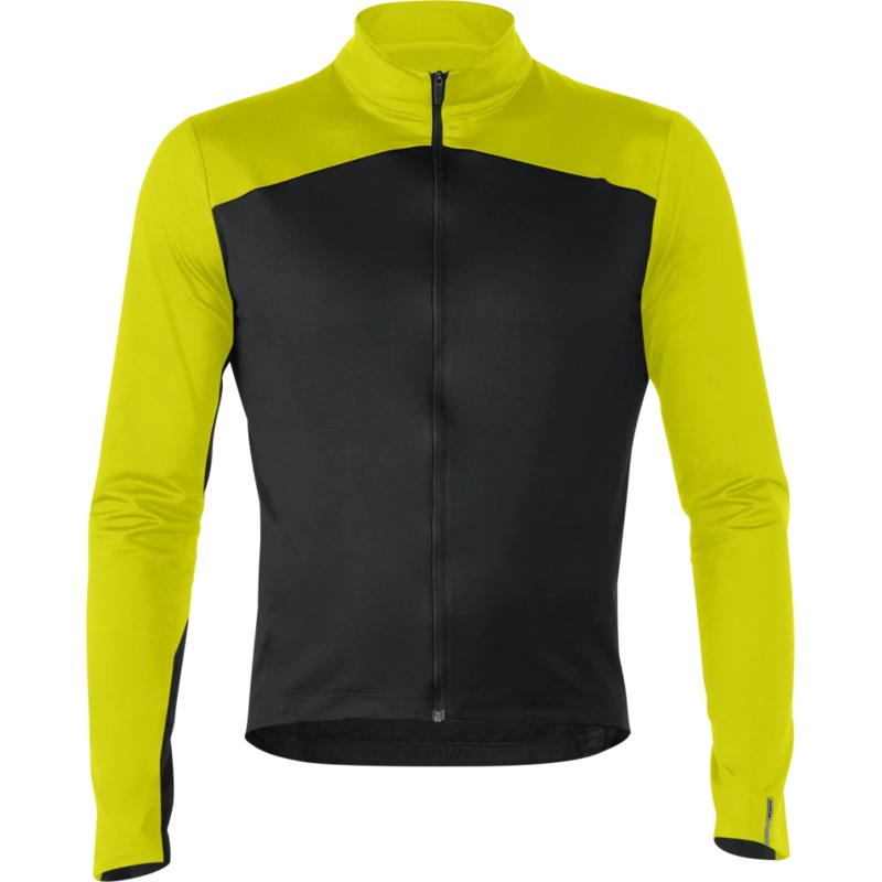 Mavic Cosmic Thermo Men’s Cycling Jersey (Black/Suplhur Spring)
